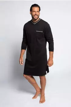 JP 1880 Nachthemd Langarm Henley (721331) schwarz