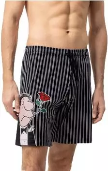 Mey X Loriot Homewear Hose / Schlafshorts (2220110) schwarz
