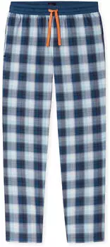Schiesser Hose lang Webware pacific blue kariert Mix+Relax (183106-838)