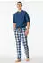 Schiesser Hose lang Webware pacific blue kariert Mix+Relax (183106-838)