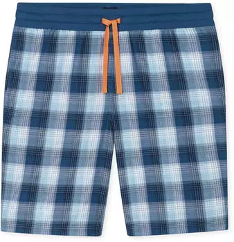 Schiesser Bermuda Webware pacific blue kariert Mix+Relax (183541-838)
