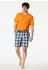 Schiesser Bermuda Webware pacific blue kariert Mix+Relax (183541-838)