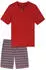 Schiesser Schlafanzug kurz Knopfleiste rot Casual Nightwear (183589-500)