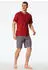 Schiesser Schlafanzug kurz Knopfleiste rot Casual Nightwear (183589-500)