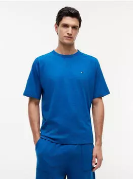 Tommy Hilfiger T-Shirt strukturiert mit Raglanärmeln, Regular Fit (UM0UM03605) jewel blau