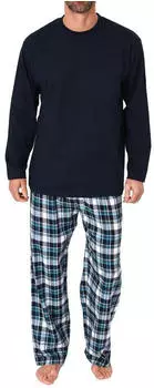 Normann Langer Pyjama mit Flanell-Hose (223 101 10 872) marine