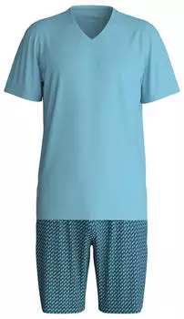 Calida Relax Imprint 2 Kurz-Pyjama (45442) retro blue