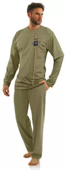 Sesto Senso Pyjama Set Lang (117263-161) olive