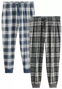 Next Fashion Motion Flex Pyjamahosen 2er-Pack blau/schwarz/weiß