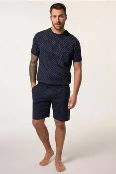 JP 1880 Pyjama Homewear Zweiteilig Bauchfit (70816563) navy/weiß