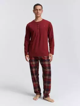 Tom Tailor Pyjama Set mit Karomuster rot