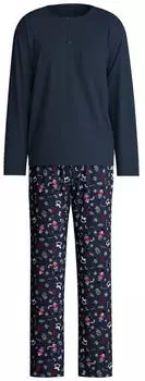Calida Family & Friends Langer Pyjama (41884) saphir blue