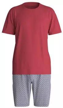 Calida Relax Imprint 2 Kurz-Pyjama (47641) garnet