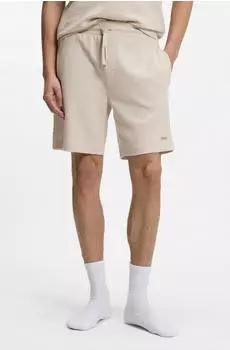 HUGO Pyjama-Shorts mit Waffelstruktur und Logo-Stickerei Style Austin Shorts 50532023 Hellbeige