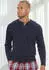 H.I.S Jeans Pyjama langer Stil mit Webhose (619937) marine/bordeaux