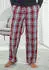 H.I.S Jeans Pyjama langer Stil mit Webhose (619937) marine/bordeaux