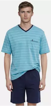 Hajo Klima-Light Shorty Pyjama blau