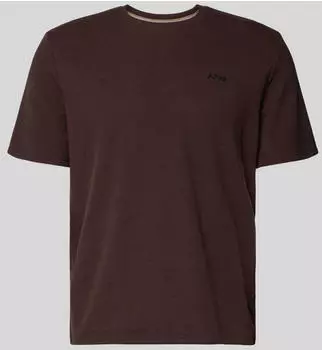 Hugo Boss Waffle T-Shirt Pyjamaoberteil (50535891) mittelbraun