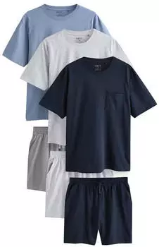 Next Fashion Herren Schlafanzug (E53990) navy blue/grey/blue