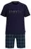 Bugatti Genua Pyjama Single Jersey (56130) dunkelblau karo