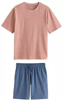 Next Fashion Herren Pyjama navy/hummer/hellorange/weiß