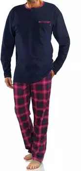 Sesto Senso Schlafanzug Langarm mit Pyjamahose (2188/17) kariert