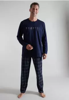 Bugatti Genua Pyjama Single Jersey (56130) blau
