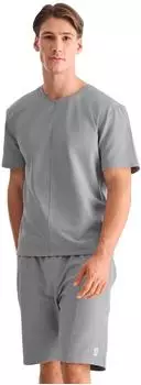 Lisca Orion Herren Pyjama kurze Hose, kurzarm (035035) cool grey