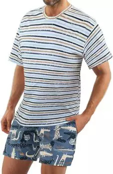 Sesto Senso 2521/14 Kurzer Pyjama Set blau