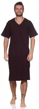 Normann Herren Kurzarm Nachthemd (xxx 111 90 502) rot