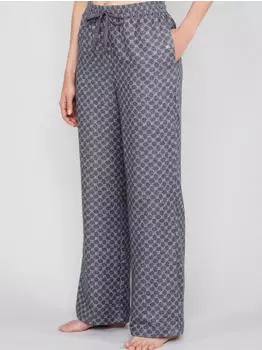 Joop! Pyjama Hose Relax Allover Cornflower Print dunkelgrau