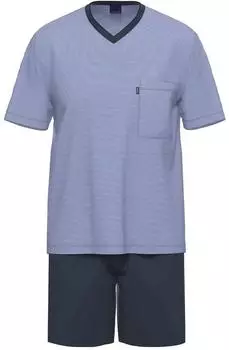Ammann Kurzer Pyjama V-Ausschnitt / Rundhals dark saphir