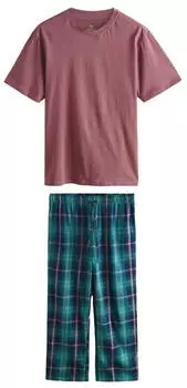 Next Fashion Pyjama lang navy/grün/rosa/magenta