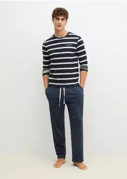 Marc O'Polo Mix N Match Cotton Schlafanzug Set (289025) navy/wollweiß