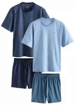Next Fashion Pyjama Normale Passform (W9320804/W9320806/W9320808) opal/hellblau/dunkelblau