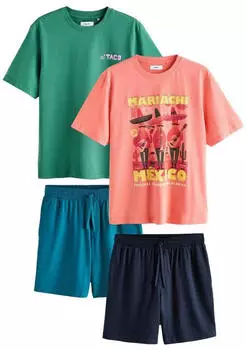 Next Fashion Pyjama Normale Passform green/orange