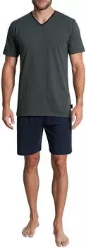 Tom Tailor Nevada Shorty Pyjama Set (TOT9zs9001000002) gr&uuml;n-dunkel-ringel