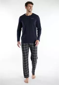 Tom Tailor Milos Pyjama Langarm (53351562) blau mittel karo