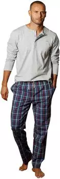 s.Oliver Langer Pyjama (807677) grau meliert