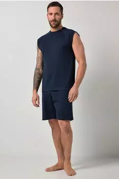 JP 1880 Schlafanzug Homewear Zweiteiler Bauchfit (844121) navy