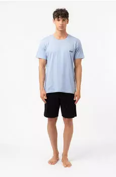 Fila Herren Jersey Schlafanzug blue storm/schwarz