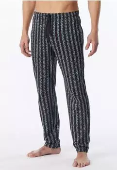 Schiesser Hose lang eisblau bedruckt - Mix+Relax (182185-845)