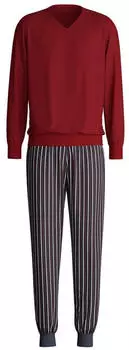 Calida Cotton Special Pyjama, lang (47542-278) brick red
