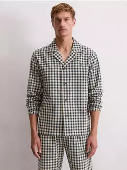 Marc O'Polo Cozy Flannel Pyjamaoberteil (269735) dark navy check