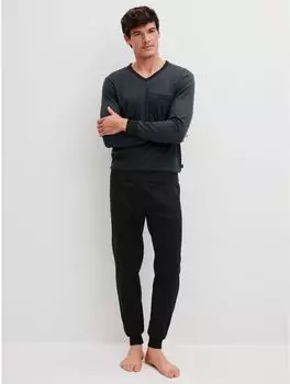 Calida Relax Streamline Pyjama schwarz