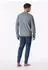 Schiesser 95/5 Nightwear Pyjama mit V-Ausschnitt (183994) deep blue