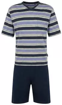 Hajo Polo Shirt Gestreift blau