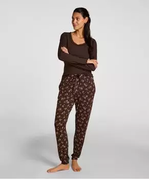 Hunkem&ouml;ller Jersey Pyjama Pants (12870207) braun
