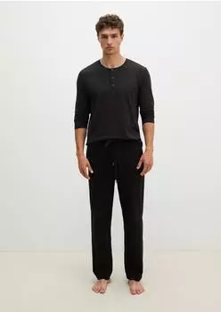 Marc O'Polo Mix & Match Cotton Langarmshirt schwarz