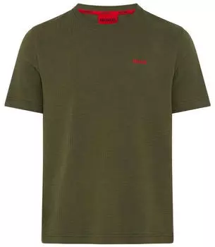 HUGO Austin Regular Fit Waffle T-Shirt dark green 309